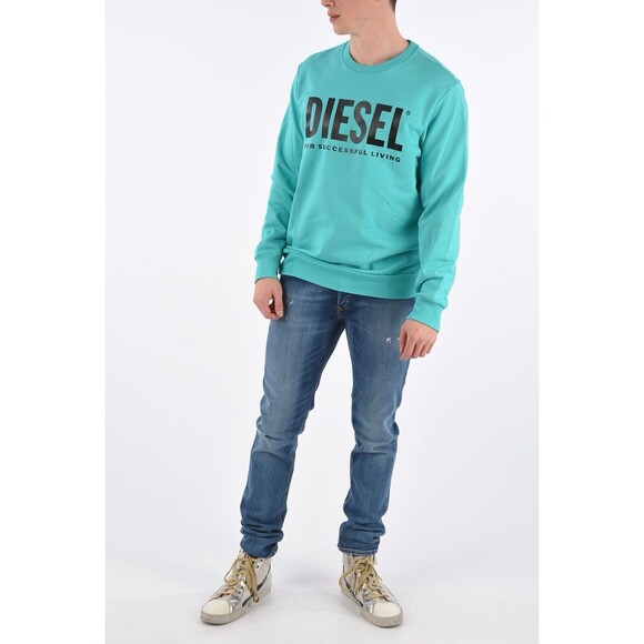 Diesel For Successful Living Crewneck Sweatshirt Sweater Mint Blue Men M NWOT - Picture 1 of 12